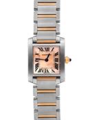 Pre-owned 18k Tank Francaise Bracelet Watch, Steel/rose Gold