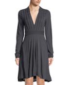 Knotted-trim V-neck