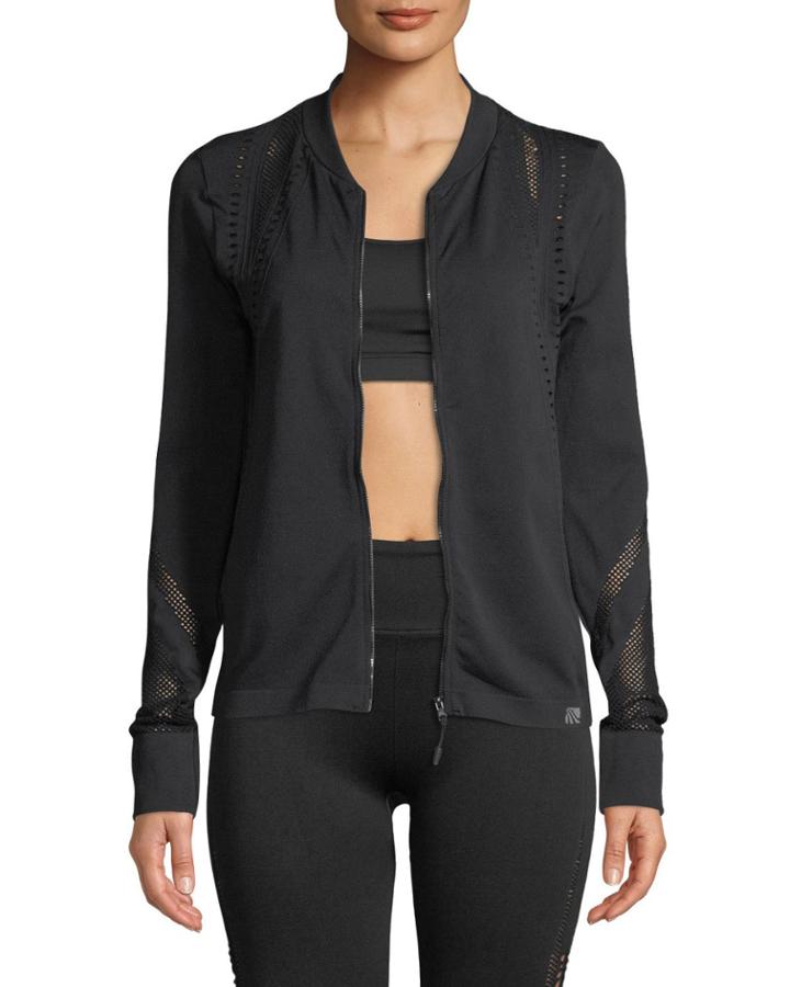 Seamless Mesh Detail Active Jacket