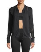 Seamless Mesh Detail Active Jacket