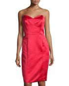 Marta Duchess Satin Strapless Dress