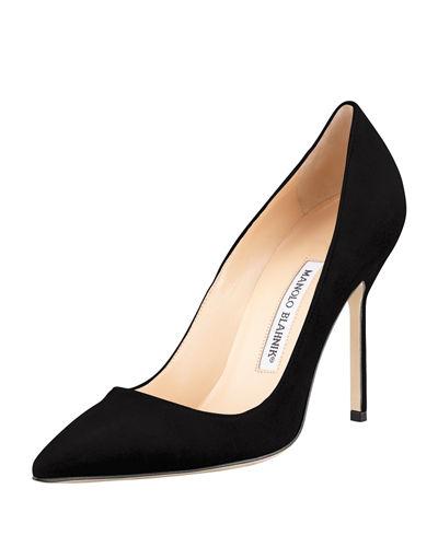 Bb Suede 105mm Pump, Flesh