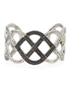 Classic Chain Black Sapphire Cuff Bracelet