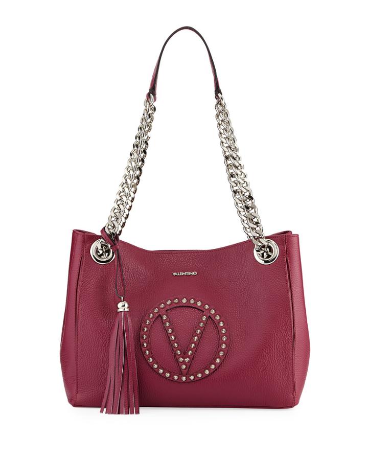 Luisa Dollaro Leather Shoulder Tote Bag