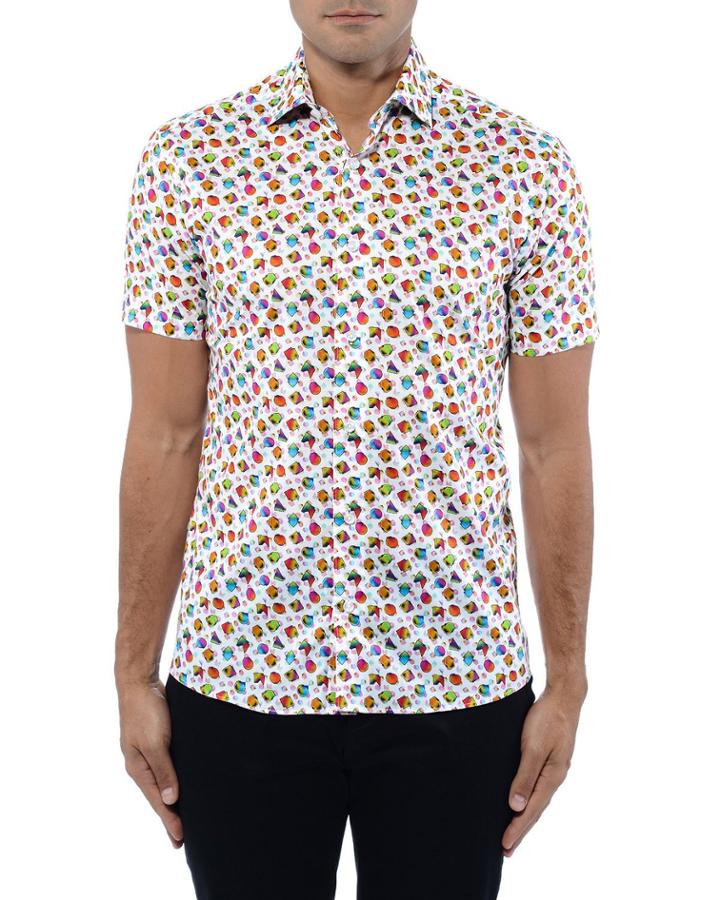Men's Galo Various Shapes Poplin Print