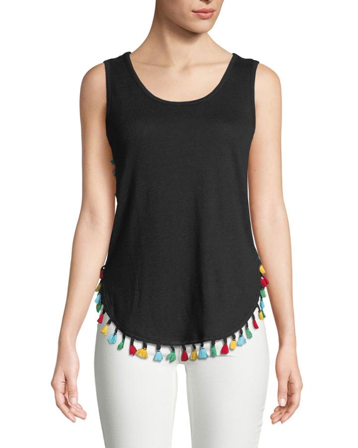 Tassel-trimmed Sleeveless Tunic