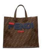 X Fila Mania Ff Canvas Shopper Tote Bag