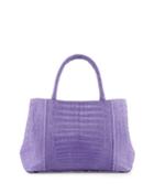 Nancy Gonzalez Small Sectional Crocodile Tote Bag, Purple, Women's