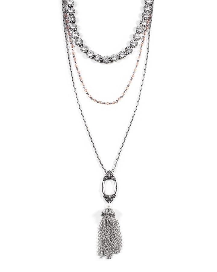 Lillet Long Layered Tassel Necklace