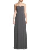 Gina Strapless Georgette Gown