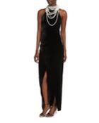 Halter Pearly Necklace Gown