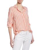 Elisa Striped Shirttail