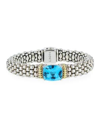 Prism Blue Topaz Rope Bracelet,