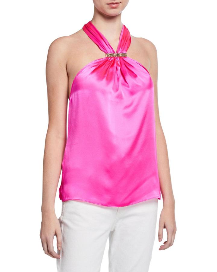 Kassie Silk Halter Top