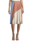 Colorblock Velvet A-line