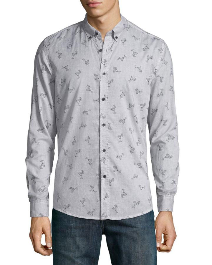 Men's Slim-fit Cocktail-print