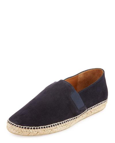 Tucker Leather Espadrille, Blue