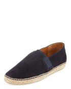 Tucker Leather Espadrille, Blue