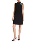 Lovisa Wool-blend Dress With Pin Embellishment