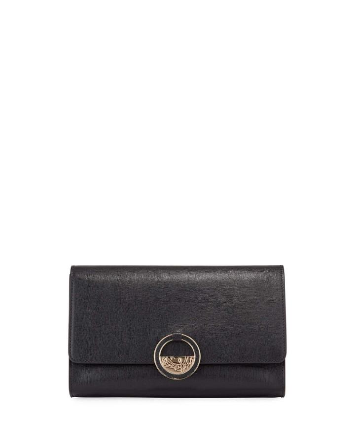 Small Saffiano Crossbody Bag, Black