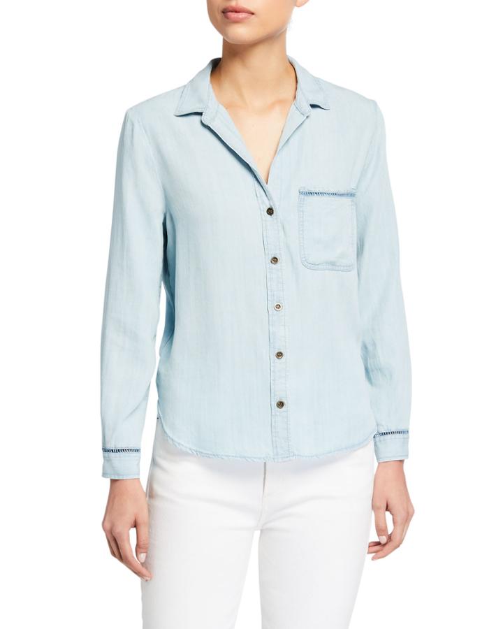 Juliana Button-down Chambray Blouse
