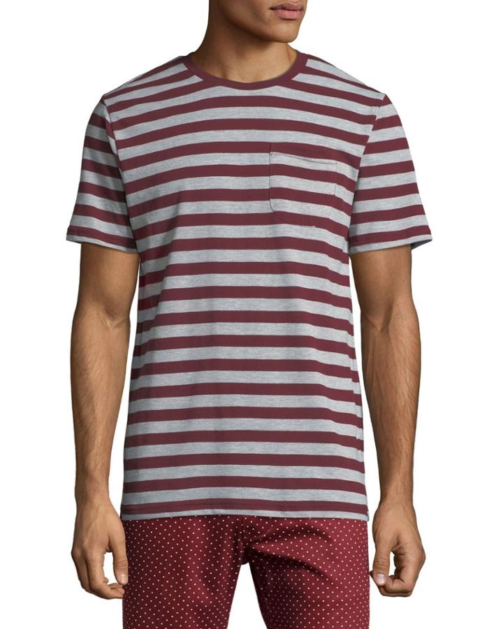 Men's Jakov Striped Crewneck T-shirt