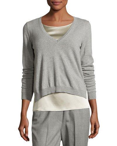 Two-piece Wool-blend Pullover Sweater &