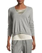 Two-piece Wool-blend Pullover Sweater &