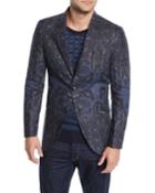 Men's Paisley-print Sport Coat Jacket