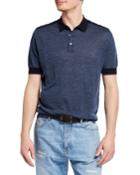 Men's Short-sleeve Contrast Polo-style