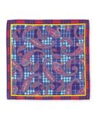 Paisley And Plaid Silk Pocket