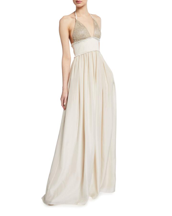 Halter-neck Embellished