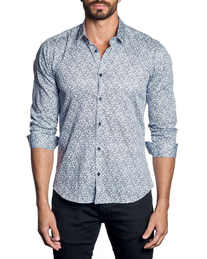 Men's Semi-fitted Vintage Floral Print
