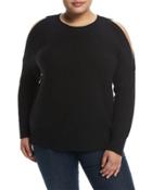 Cashmere Cold-shoulder Sweater,