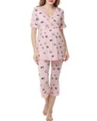 Maternity/nursing Foxy Printed Two-piece Pajama