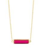 Dez Bar Pendant Necklace, Pink Corundum