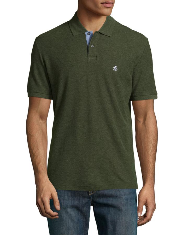 Penguin The Daddy O Short-sleeve Polo Shirt, Rosin, Men's,
