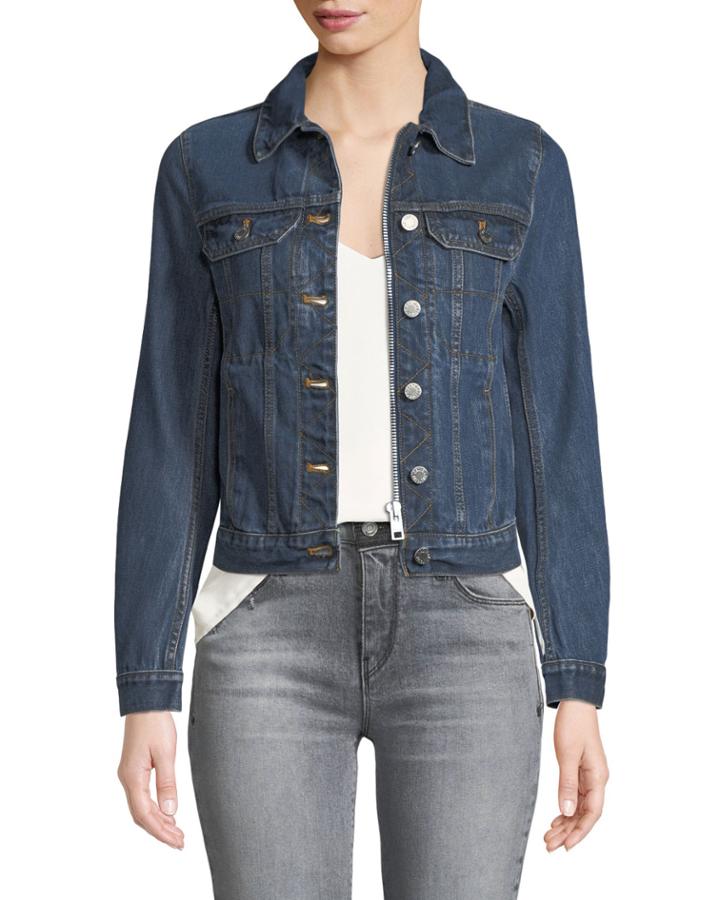 Kioky Embroidered Denim Jacket