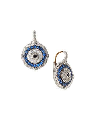 Sapphire Evil Eye Drop Earrings