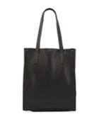 Pebbled Leather Shopper Tote Bag