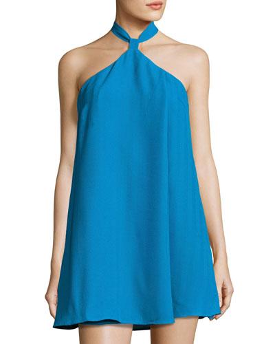 Elowen A-line Halter Dress, Teal