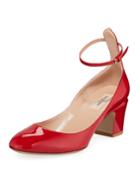 Patent Leather Ankle-strap Pumps