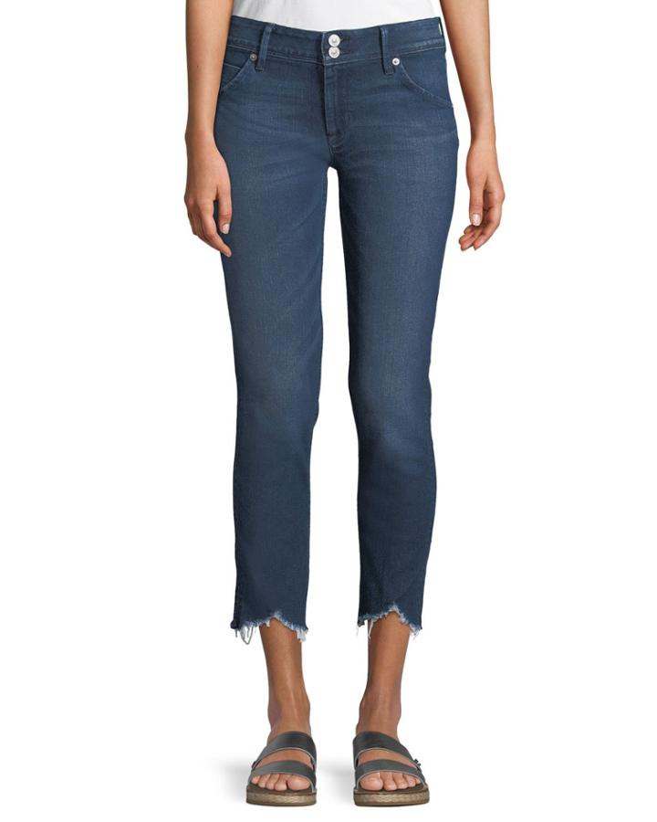 Collin Skinny Frayed-hem Crop Jeans