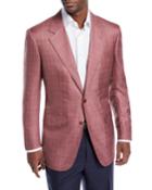 Men's Woven Plaid Cashmere/silk
