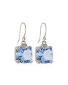 Blue Quartz Cushion Earrings