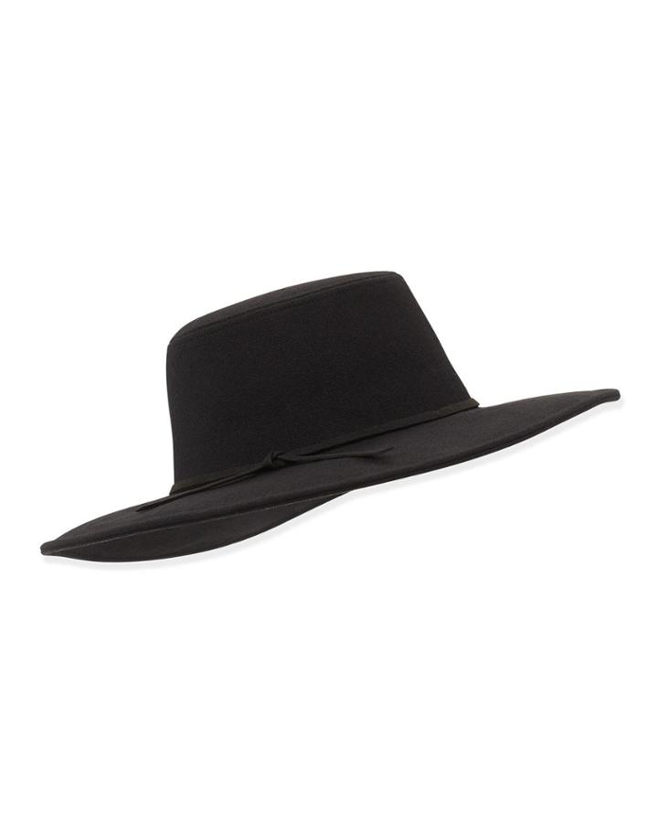 Hat Attack Shetland Wool-blend Floppy Hat, Black