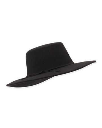 Hat Attack Shetland Wool-blend Floppy Hat, Black