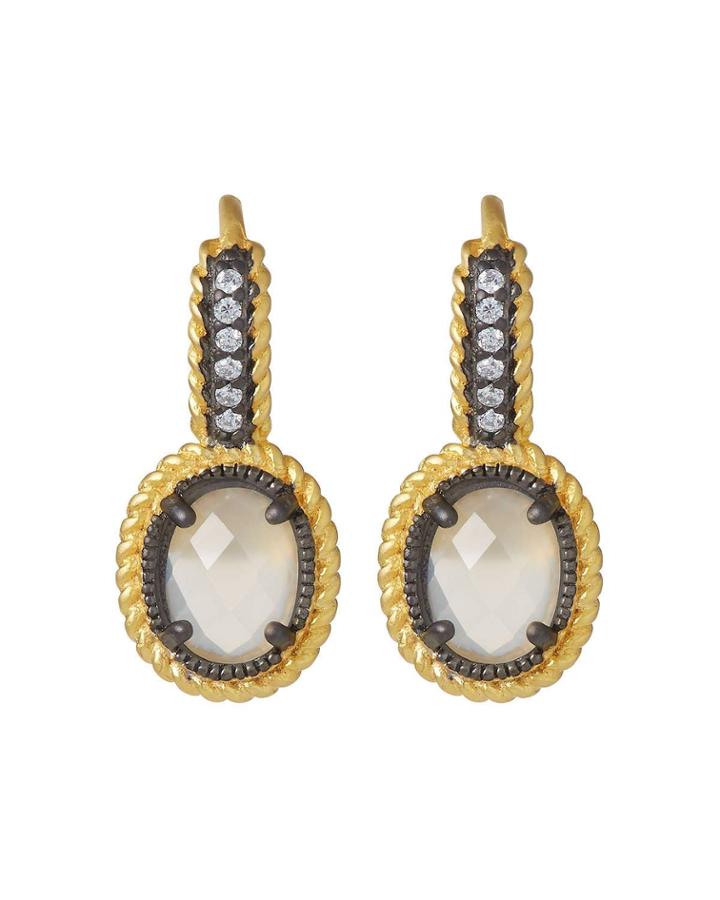 Gilded Cable Leverback Earrings