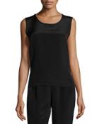 Silk Crepe Mid-length Tank