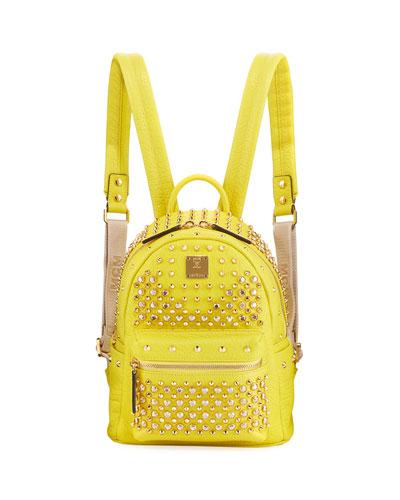 Special Stark Embellished Mini Backpack, Yellow